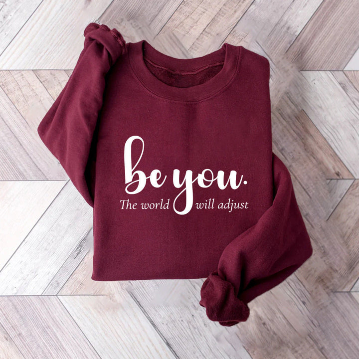 Sweatshirt pour femmes avec motif inspirant et message motivant