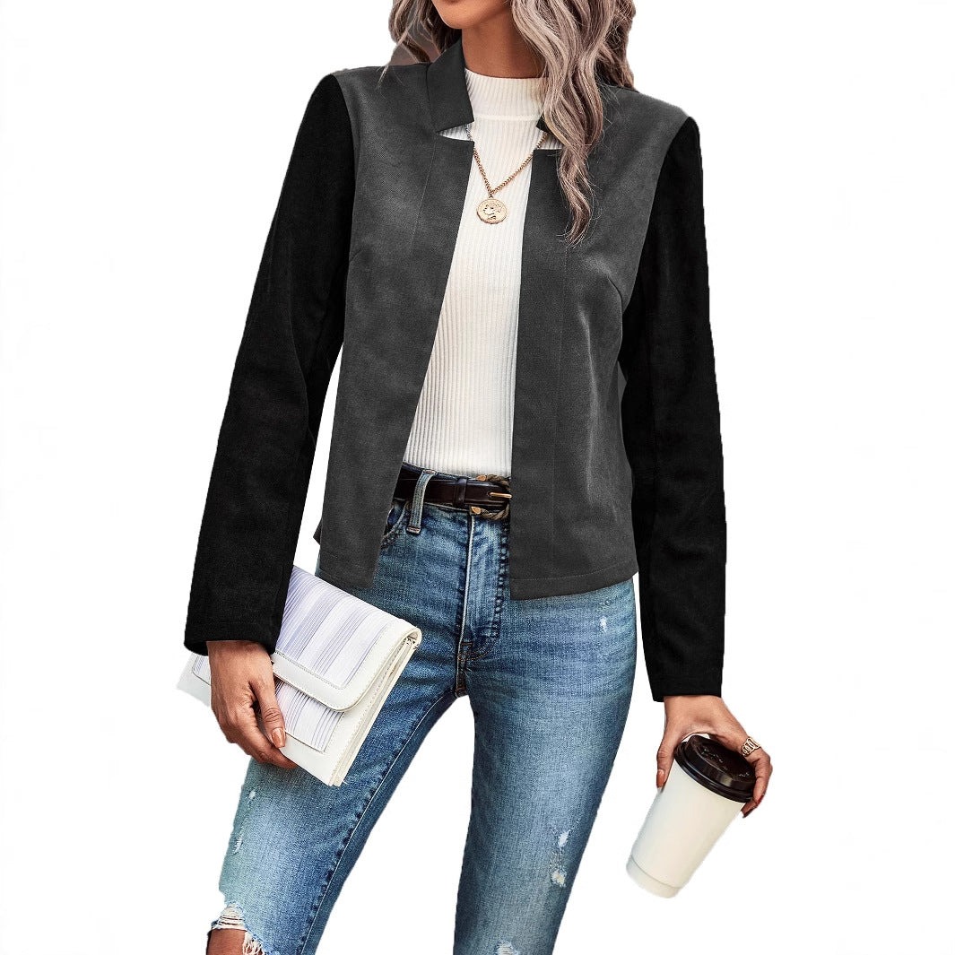 Veste blazer élégante pour femmes au design moderne avec col montant