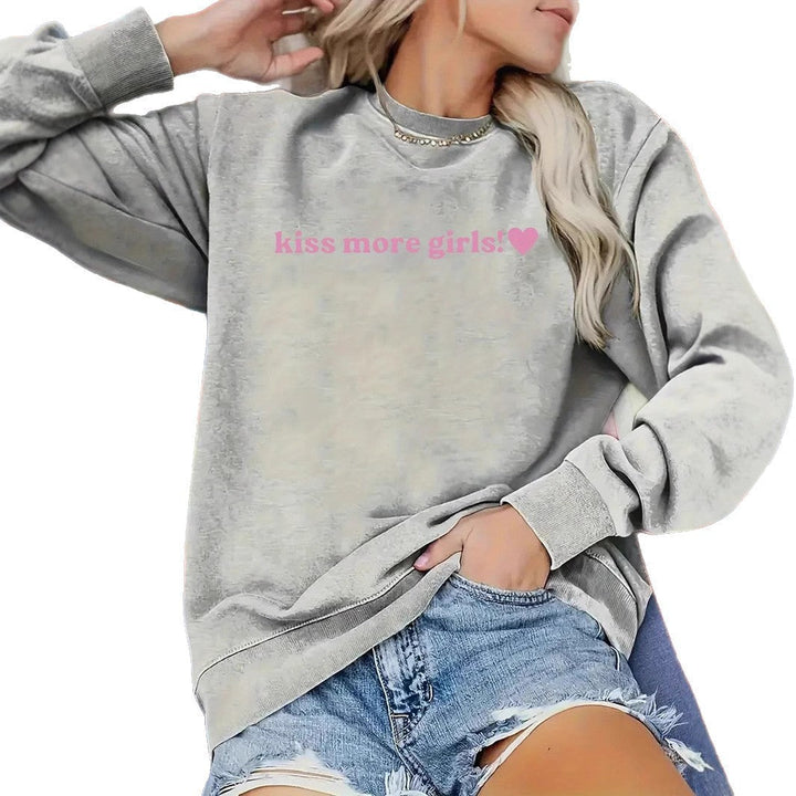 Sweat-shirt pour femmes avec inscription inspirante et coupe décontractée