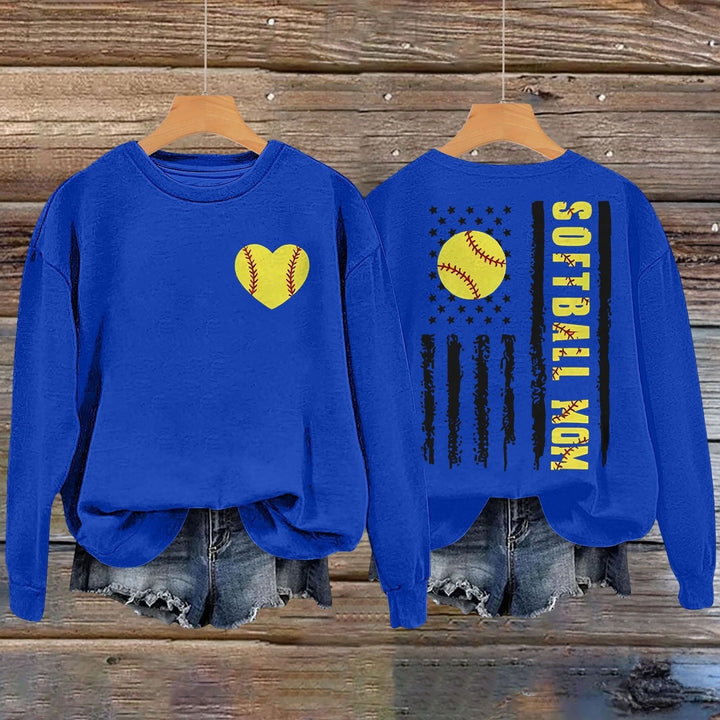 Sweatshirt pour femmes avec design créatif de softball