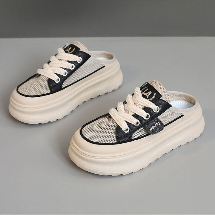 Baskets Slip-On pour Femmes avec Tige en Mesh Respirant et Design Tendance