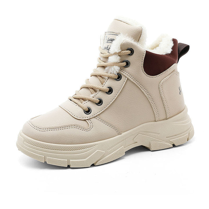 Baskets montantes d'hiver pour femmes avec doublure douillette