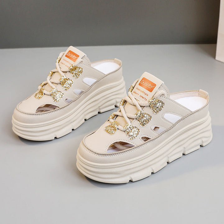 Baskets Chunky Slip-On pour femmes avec des accents scintillants et un amorti confortable