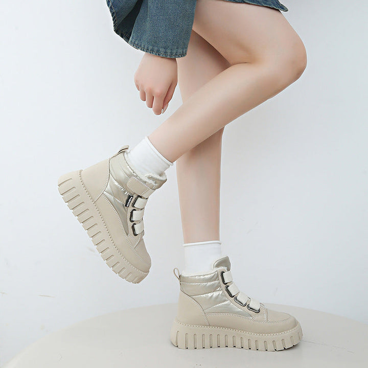 Bottes d'hiver tendance pour femmes avec semelle intérieure rembourrée et semelle profilée antidérapante
