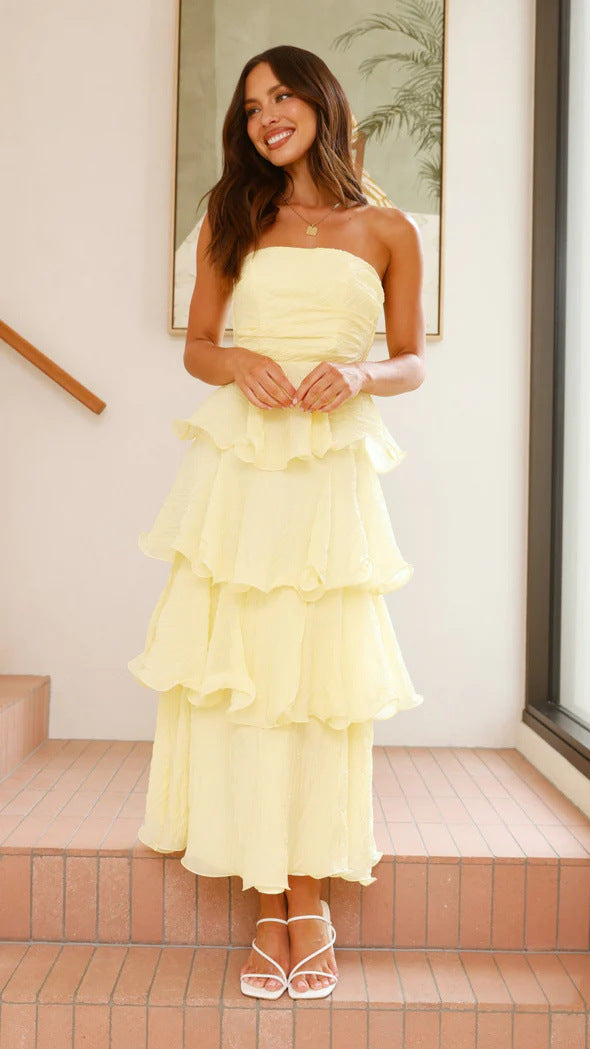 Lia - Robe mini sans manches avec col rond