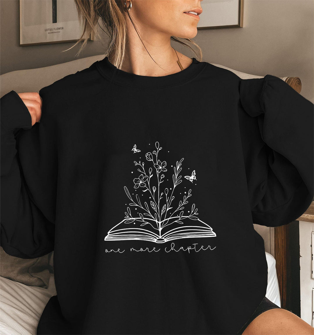 Sweatshirt pour femmes avec un élégant design floral et un imprimé inspirant