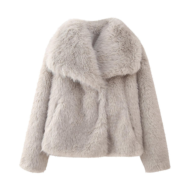 Manteau en fausse fourrure luxueux pour femmes - Élégant, Oversize, Raffiné