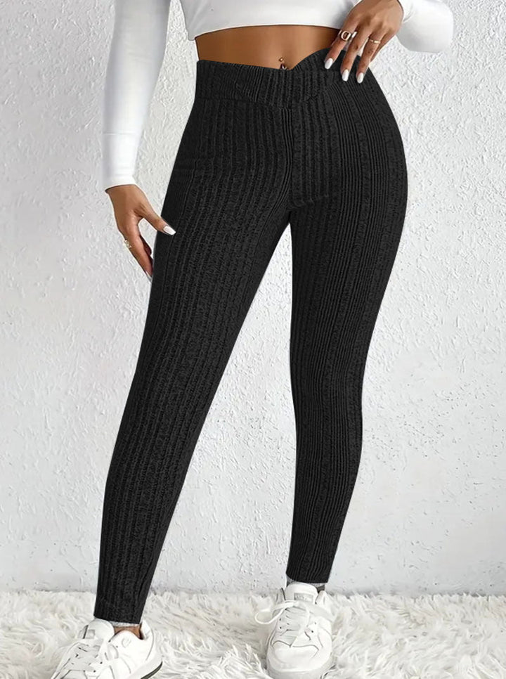 Leggings femme ajustés avec un motif rayé stylé