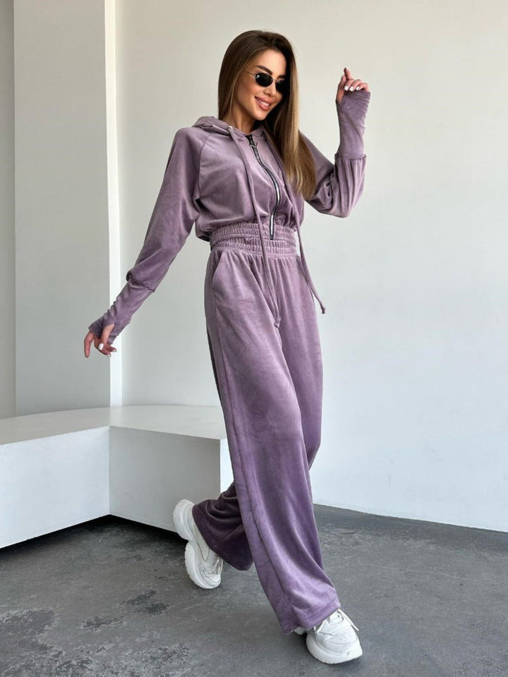 Ensemble de loisirs féminin à la mode avec une coupe décontractée et des poches pratiques