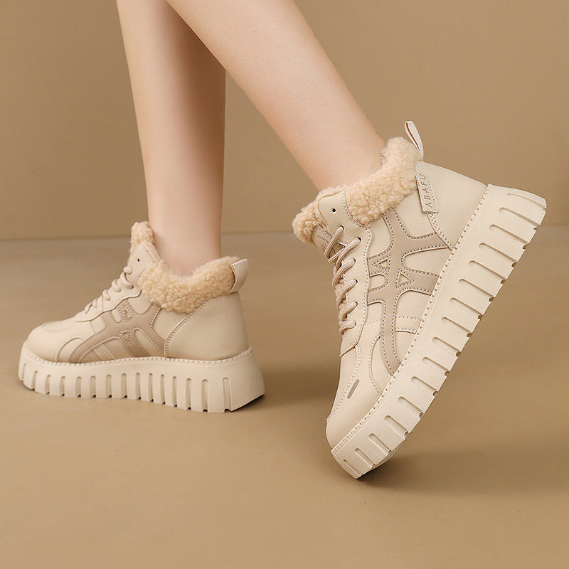 Baskets montantes pour femmes avec doublure douce