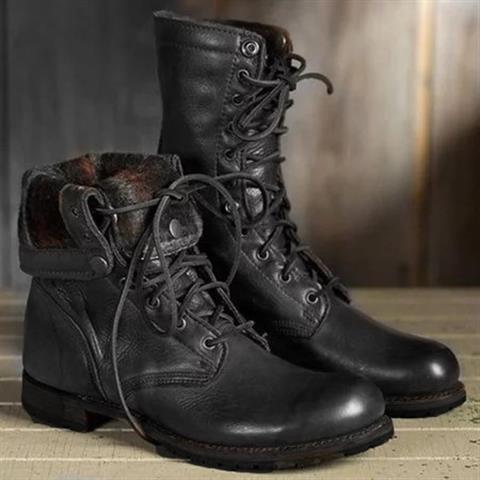 Sina | Bottes à lacets décontractées pour femmes à bout rond
