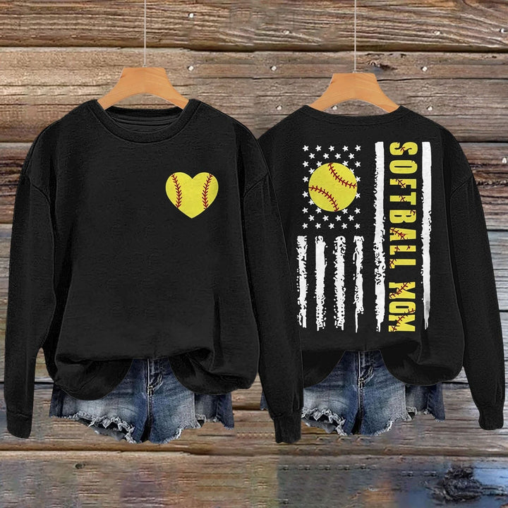 Sweatshirt pour femmes avec design créatif de softball