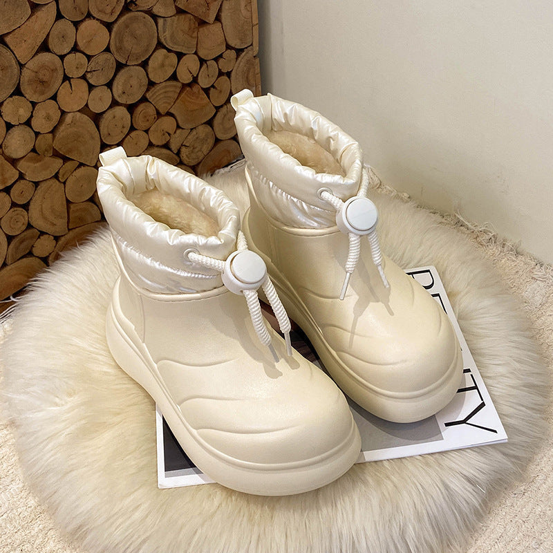 Bottes d'hiver élégantes pour femmes avec doublure amortissante et surface déperlant