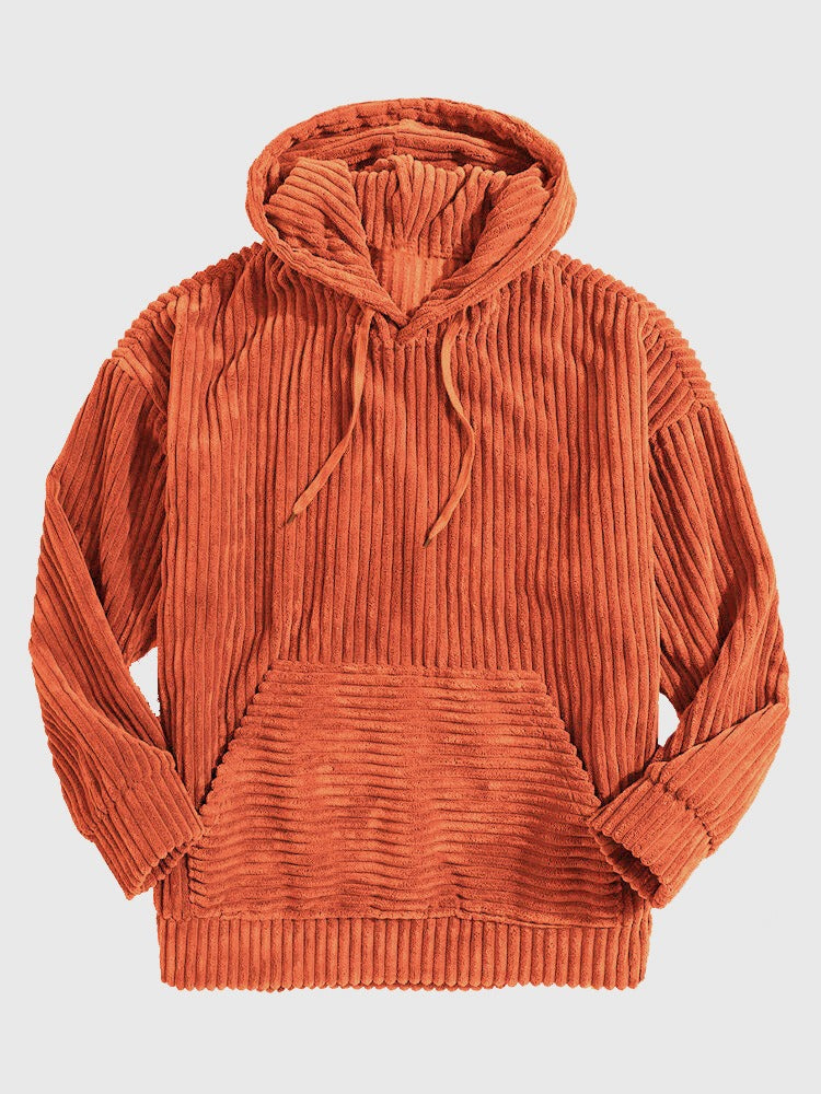 Pull à capuche confortable pour femmes au design côtelé moderne