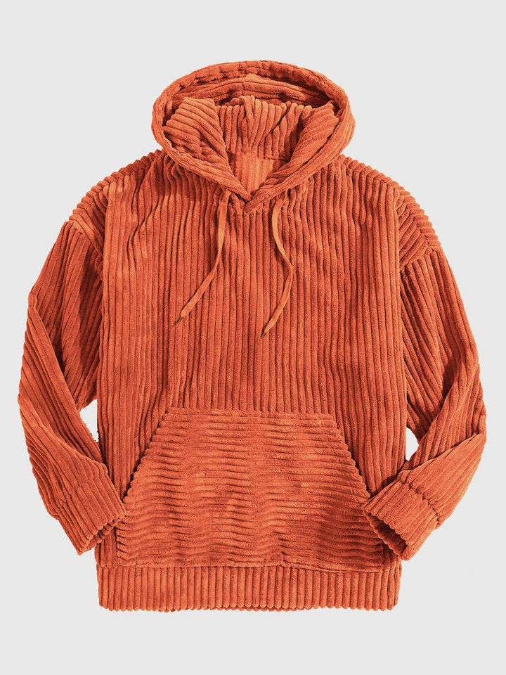 Pull à capuche confortable pour femmes au design côtelé moderne