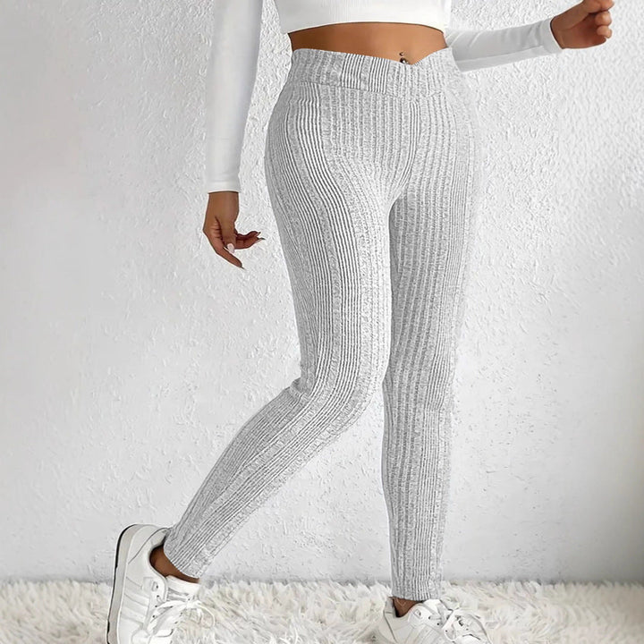 Leggings femme ajustés avec un motif rayé stylé