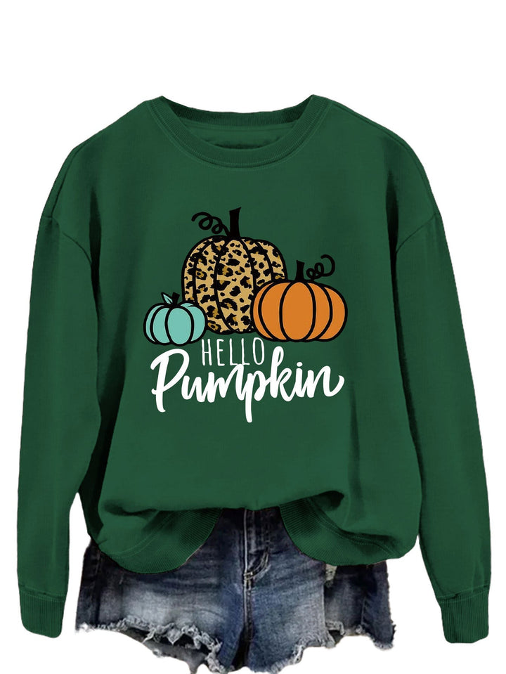 Sweatshirt pour femmes avec motif automnal créatif et coupe décontractée