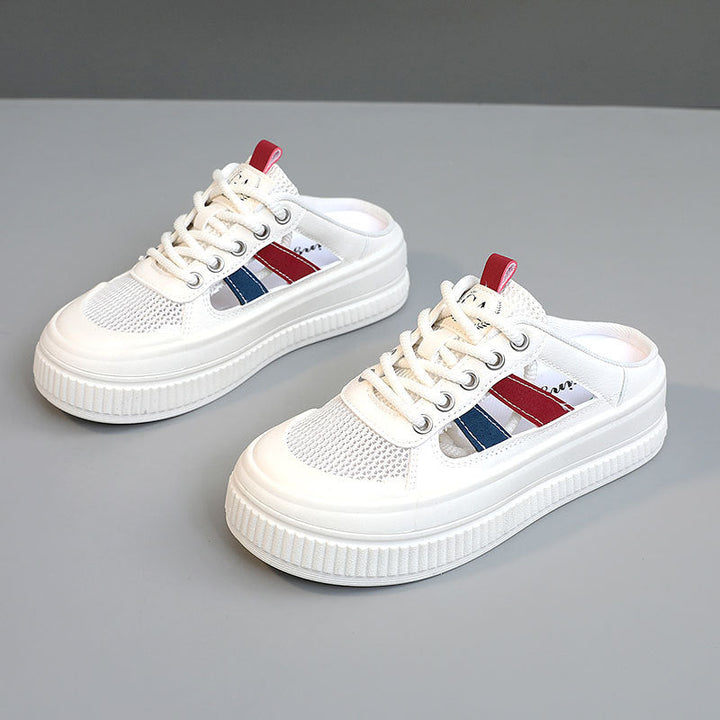 Baskets Slip-On Respirantes pour Femmes avec Semelle en Caoutchouc Flexible et Tige en Maille Tendance