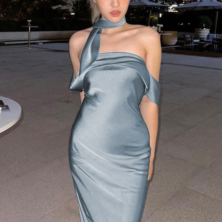 Arriana - Robe maxi en satin élégante et confortable