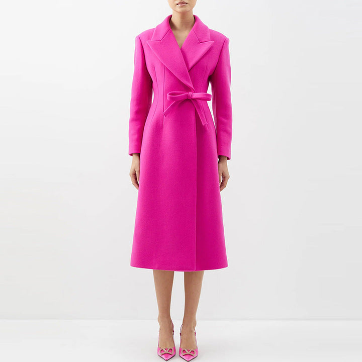Manteau long pour femmes avec ceinture