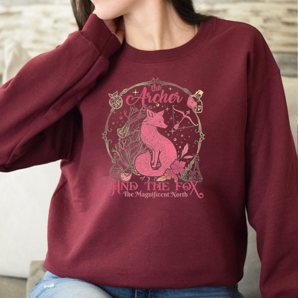 Sweat-shirt pour femmes avec motif animal créatif et impression inspirante