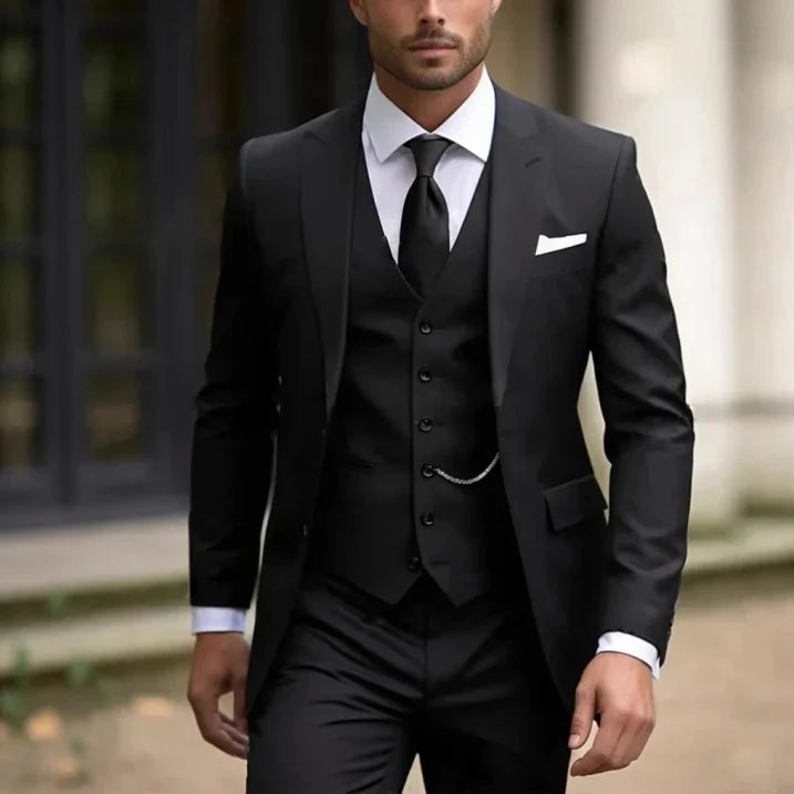 Costume pour homme moderne ajusté pour invité de mariage | Trois pièces