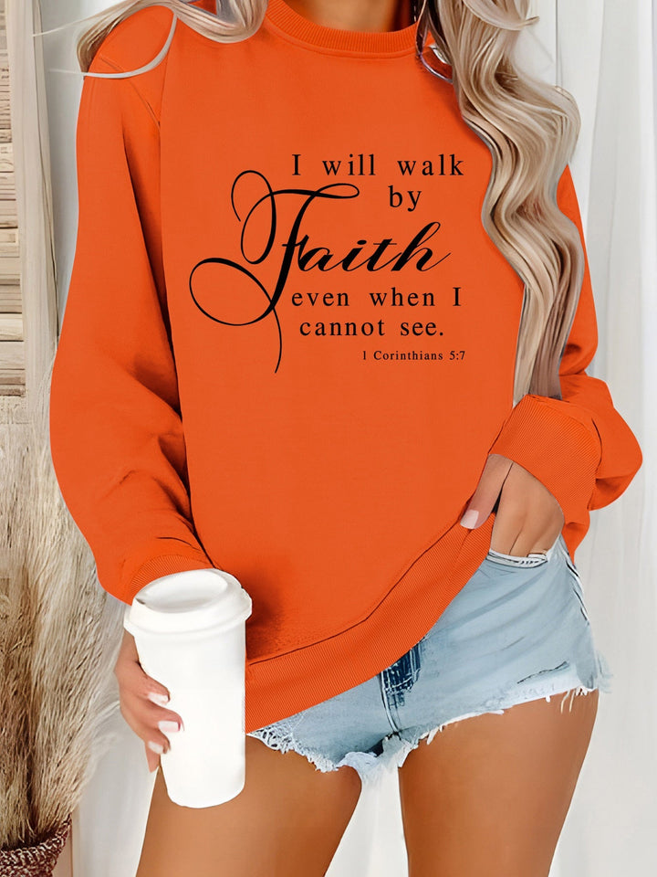 Sweat-shirt pour femmes avec inscription inspirante et matériau doux