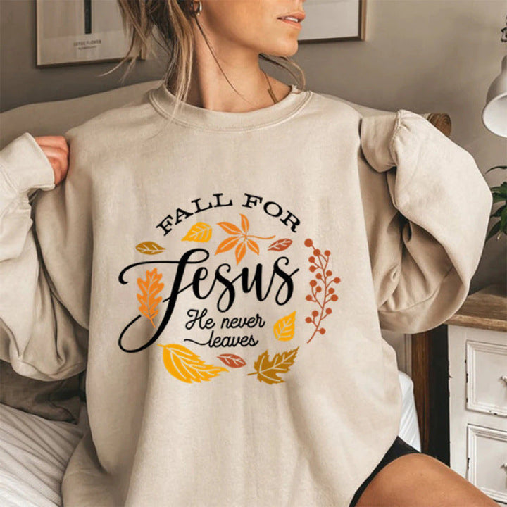 Sweatshirt pour femmes avec un motif botanique automnal inspirant et une doublure intérieure agréablement douce