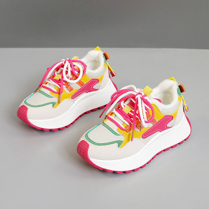 Baskets montantes tendance pour femmes avec doublure douce et semelle antidérapante