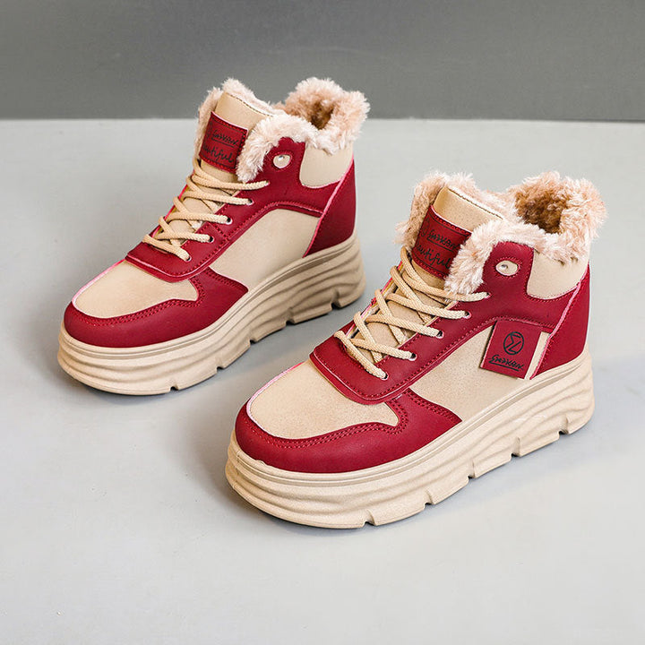 Bottes hautes d'hiver pour femmes avec doublure douillette