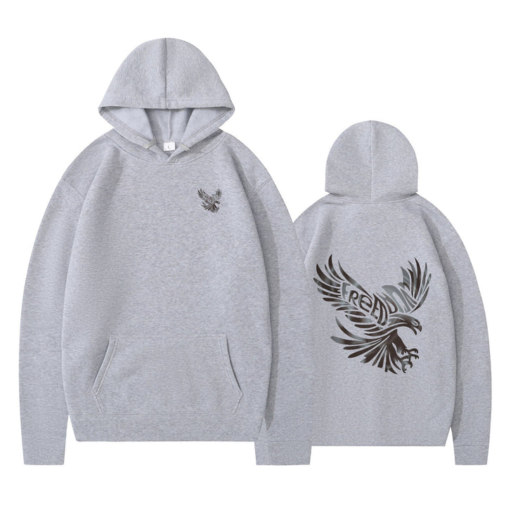Sweat à capuche pour femmes avec design emblématique d'aigle et doublure douce