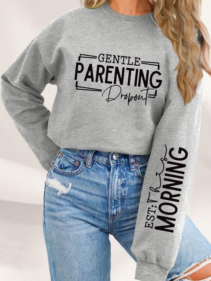 Sweat-shirt pour femmes avec un motif parental unique imprimé et une coupe décontractée