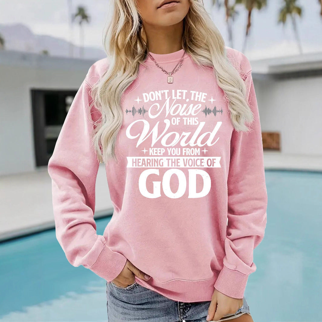 Sweatshirt pour femmes avec impression inspirante et coupe confortable