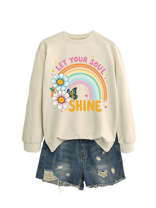 Sweat-shirt pour femmes avec dégradé de couleurs et design graphique floral
