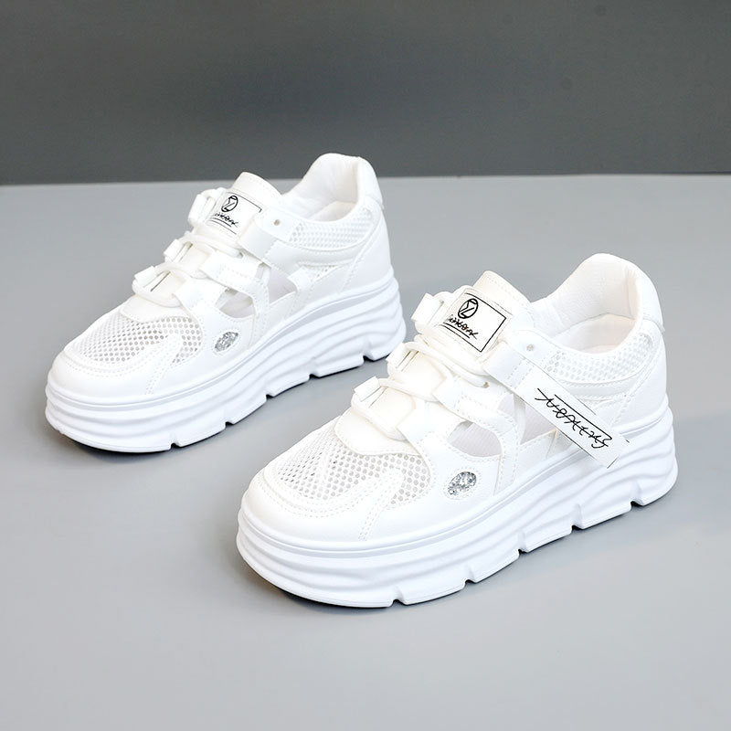 Baskets à plateforme sportives pour femmes avec un design époustouflant et fermeture velcro réglable