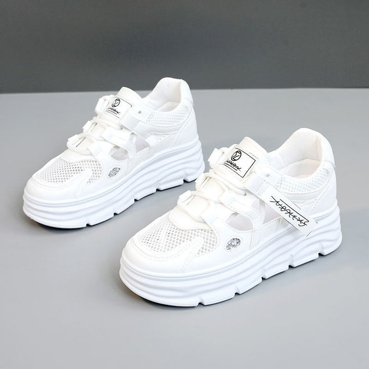 Baskets à plateforme sportives pour femmes avec un design époustouflant et fermeture velcro réglable
