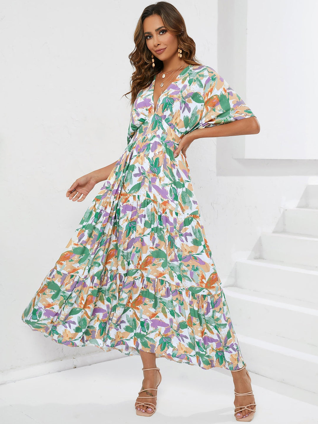 Bea - Robe maxi d'été fleurie