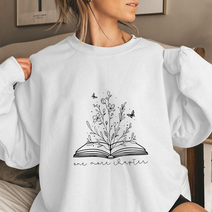 Sweatshirt pour femmes avec un élégant design floral et un imprimé inspirant