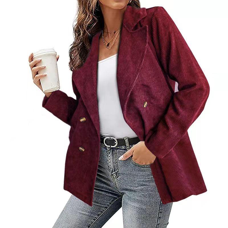 Manteau double boutonnage pour femmes
