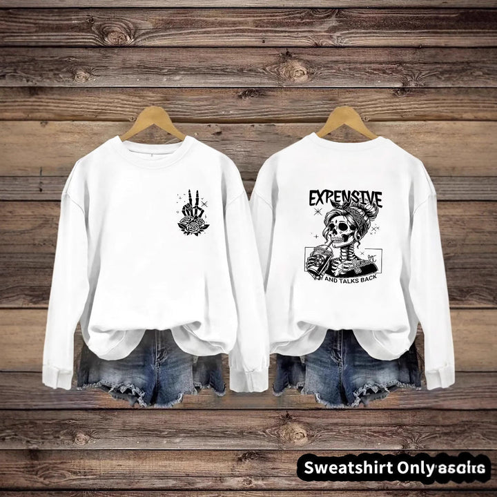 Sweat-shirt pour femmes avec motif créatif et coupe décontractée
