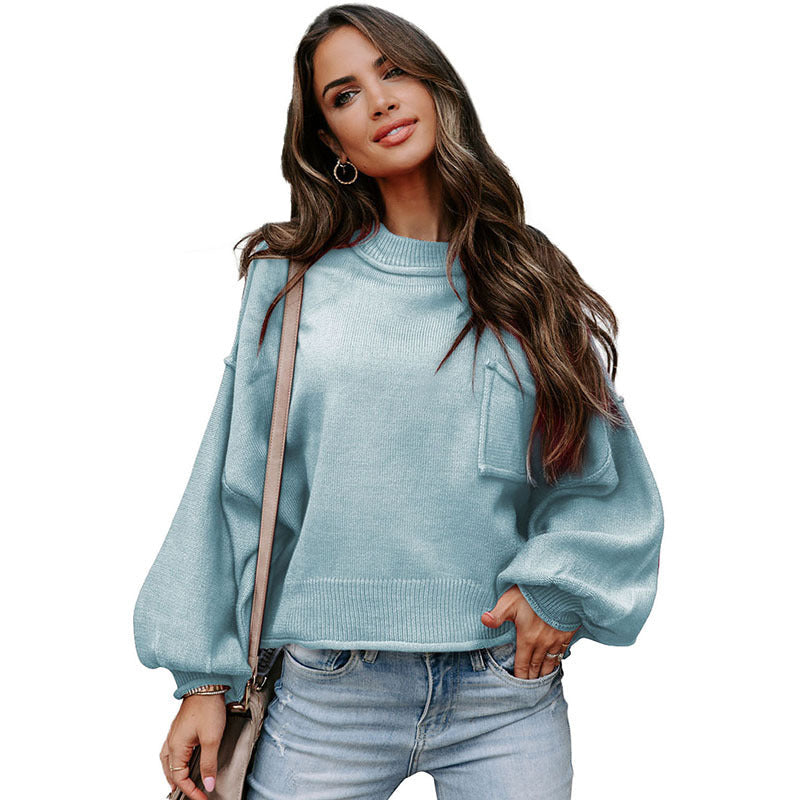 Pull en maille à manches longues pour femmes | STYLE MODERNE, CONFORTABLE, POLYVALENT