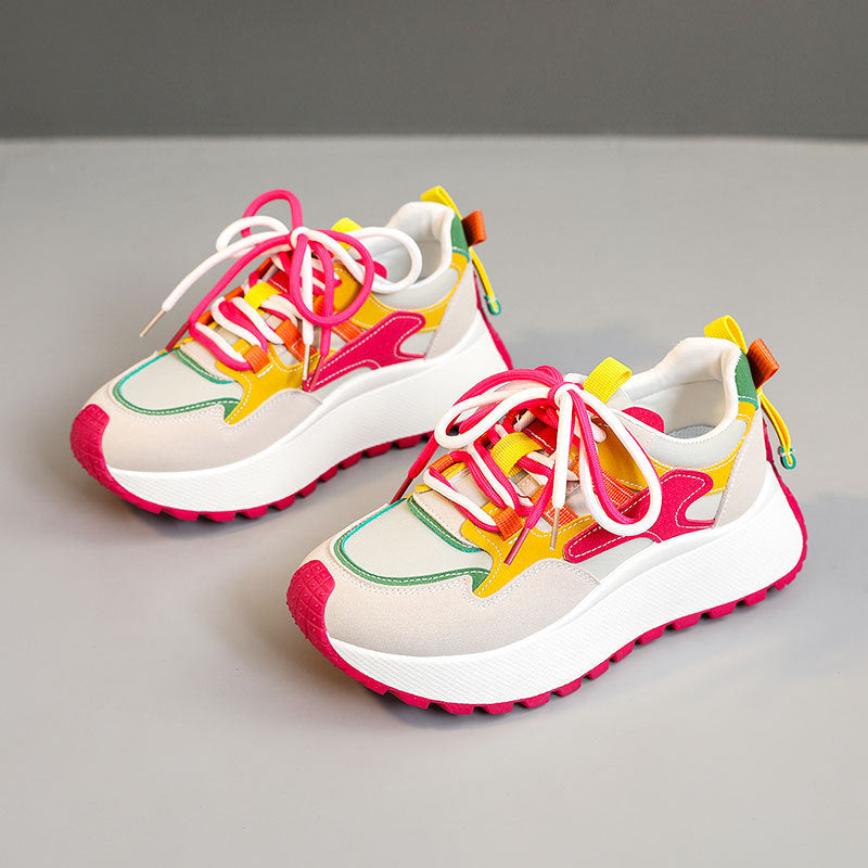 Baskets Chunky Sportives pour Femmes avec un Design de Couleur Ludique