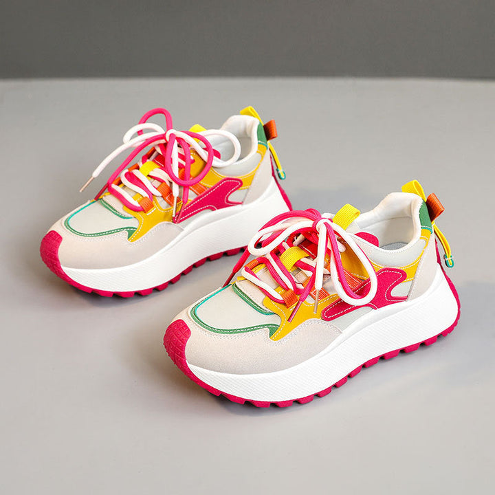 Baskets Chunky Sportives pour Femmes avec un Design de Couleur Ludique