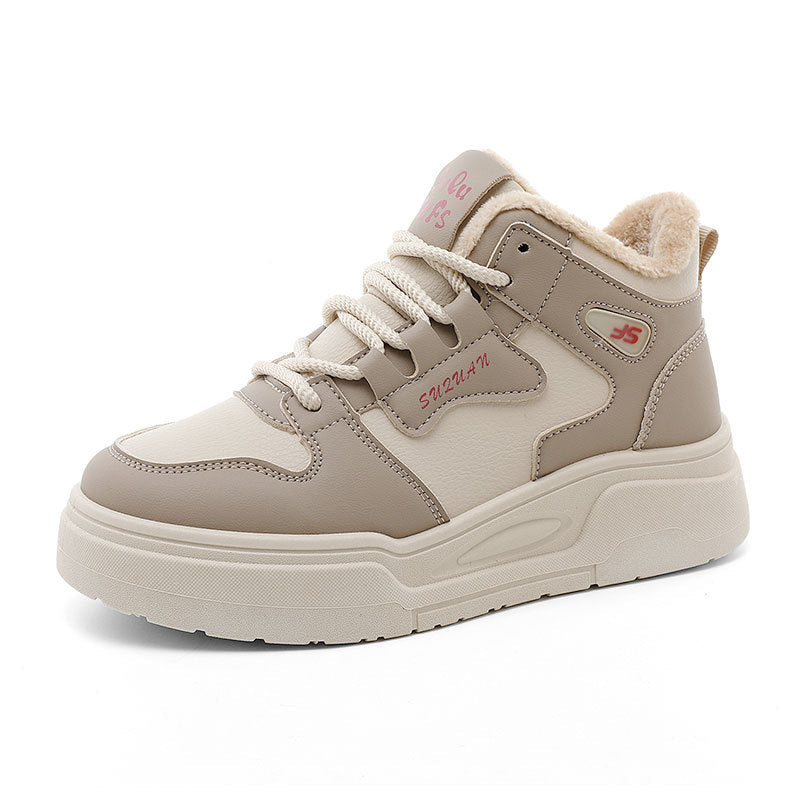 Baskets montantes sportives pour dames avec doublure en molleton doux