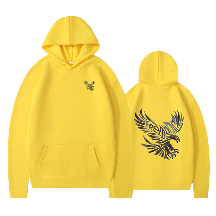 Sweat à capuche pour femmes avec design emblématique d'aigle et doublure douce