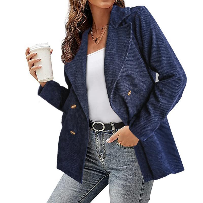 Manteau double boutonnage pour femmes