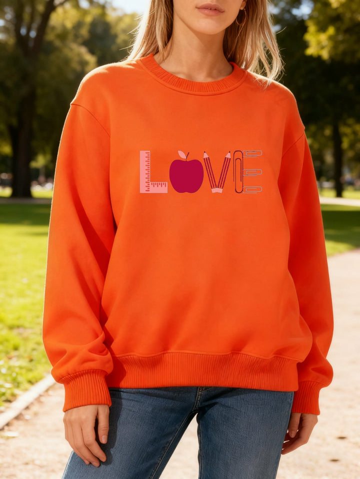 Sweat-shirt pour femmes avec un motif Love créatif