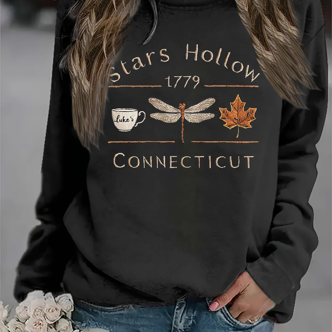 Sweatshirt pour femmes avec un motif créatif de Stars Hollow