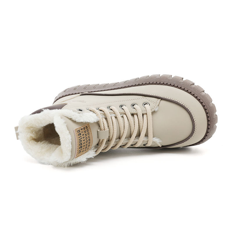 Bottes d'hiver Chunky pour femmes avec doublure chaude