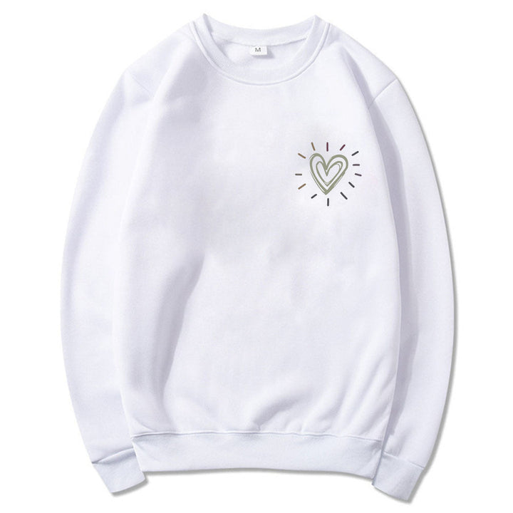 Sweatshirt Oversized pour Femmes avec un mignon motif en forme de cœur et une coupe décontractée